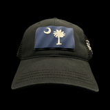 Richardson 111 3D Palmetto Moon Waving Black Performance Relaxed Hat