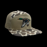 Lost Duck Slough Oldscool Camo 7 Panel Flatbill Hat