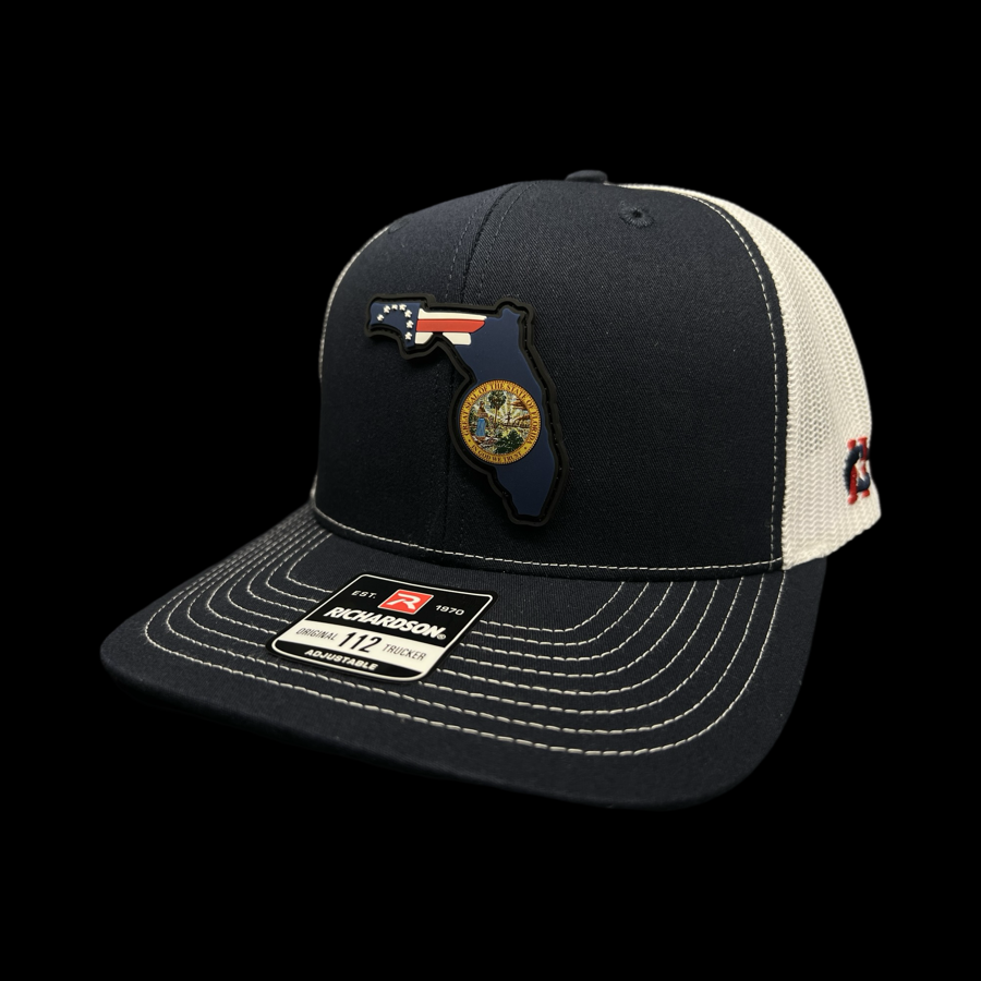 Richardson 112 Florida Betsy Ross Navy Performance Trucker Hat
