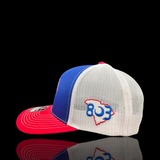 PRE_SALE: JDA Raiders Red Blue White 803 Special Edition Structured Trucker Hat