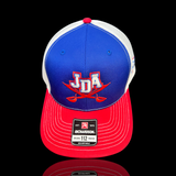 PRE_SALE: JDA Raiders Red Blue White 803 Special Edition Structured Trucker Hat