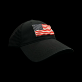 Richardson 111 3D Old Glory Waving Black Performance Relaxed Hat