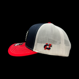 Richardson 112 Red Navy Georgia Performance Trucker Hat