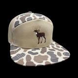 803 Lost Deer Slough Oldscool Camo 7 Panel Flatbill Hat