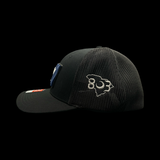 Richardson 110 3D Palmetto Moon Waving Black Performance Fitted Hat