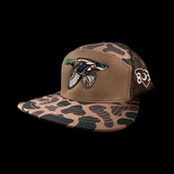 803 Lost Duck Oldscool Chocolate Camo 7 Panel Flatbill Hat