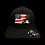 Flexfit 6277 XXL Don’t Tread On Me 3D Waving Flag Fitted Cotton Hat