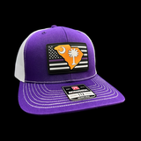 Richardson 112 Purple White Performance Trucker Hat