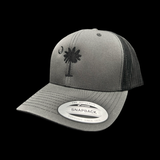 Yupoong 1776 Charcoal Black Trucker Hat