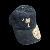 Infinity Palmetto Moon Washed Navy Ladies Concealed Ponytail Hat