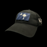 Richardson 111 3D Palmetto Moon Waving Black Performance Relaxed Hat