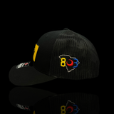 Richardson 112 Black and Gold Has No Borders Trucker Hat