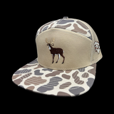 803 Lost Deer Slough Oldscool Camo 7 Panel Flatbill Hat