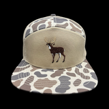 803 Lost Deer Slough Oldscool Camo 7 Panel Flatbill Hat