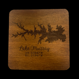 Lake Murray 4" Acacia Wood Coaster Set