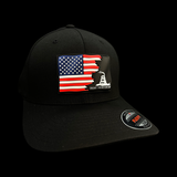 Flexfit 6277 XXL Don’t Tread On Me 3D Waving Flag Fitted Cotton Hat