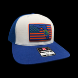 Richardson 112 White Blue Florida Performance Trucker Hat