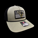 843 Richardson Marsh Bottomland Camo Performance PVC Patch Rope Trucker Hat