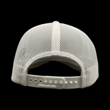 Richardson 112 Rope White Palmetto Moon Navy Performance PVC Patch Trucker Hat