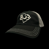 803 Richardson Black Steel Relaxed Trucker Hat