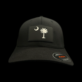 Flexfit 6277 XXL 803 Blackout Palmetto Moon Performance Fitted Cotton Hat