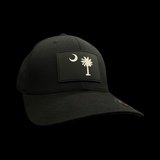 Flexfit 6277 XXL 803 Blackout Palmetto Moon Performance Fitted Cotton Hat