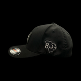 Flexfit 6277 XXL 803 Blackout Palmetto Moon Performance Fitted Cotton Hat