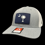 Richardson Flex Heather White Performance PVC Patch Fitted Trucker Hat