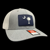 Richardson Flex Heather White Performance PVC Patch Fitted Trucker Hat