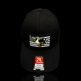 Richardson Vintage Old Glory Camo Performance PVC Patch Black Fitted Flex Trucker Hat