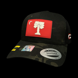 Citadel Big Red Peformance PVC Patch Black Multicam Trucker Hat