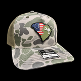 Richardson 112 SC Betsy Ross Marsh Duck Camo Trucker Hat