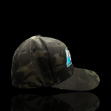 843 Lowcountry Flexfit Black Camo Cotton Hat