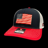 Richardson 112 3D Old Glory Waving Red White Blue Trucker Hat