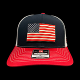 Richardson 112 3D Old Glory Waving Red White Blue Trucker Hat