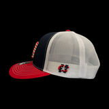 Richardson 112 3D Old Glory Waving Red White Blue Trucker Hat