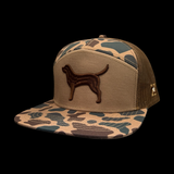 Lost Dog Oldscool Chocolate Camo 7 Panel Flatbill Hat