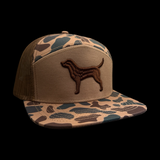 Lost Dog Oldscool Chocolate Camo 7 Panel Flatbill Hat