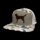 Lost Dog Oldscool White Sand Flat Bill Camo Hat