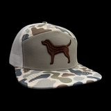 Lost Dog Oldscool White Sand Flat Bill Camo Hat