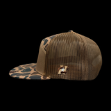 Lost Duck Oldscool Chocolate Camo 7 Panel Flatbill Hat