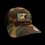Yupoong Army Camo Palmetto Moon Performance PVC Patch Trucker Hat