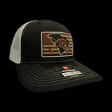 Pelion Archery Anerica 803 Performance Black White Trucker Hat