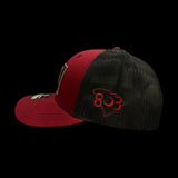 Pelion Archer’s Grit 803 Performance Maroon Black Trucker Hat