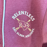 Pelion Archery Relentless 803 Premium Maroon Fleece Hoodie