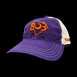 Richarson 111 803 Purple Clemson Relaxed Trucker Hat