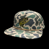 Lost Bass Oldscool Marsh Camo Relaxed Rope Hat
