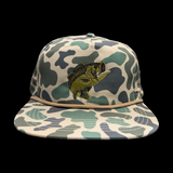 Lost Bass Oldscool Marsh Camo Relaxed Rope Hat
