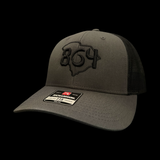 864 Richardson 115 Charcoal Low-Pro Trucker Hat