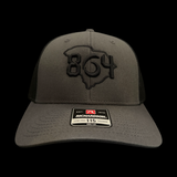864 Richardson 115 Charcoal Low-Pro Trucker Hat
